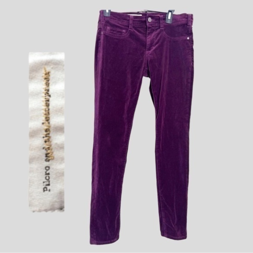 Pilcro Stet Velvet Pants Plum Size 26 Anthropologie